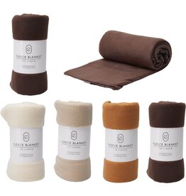 Fleece Deken 130x160cm. 4 assorti kleur