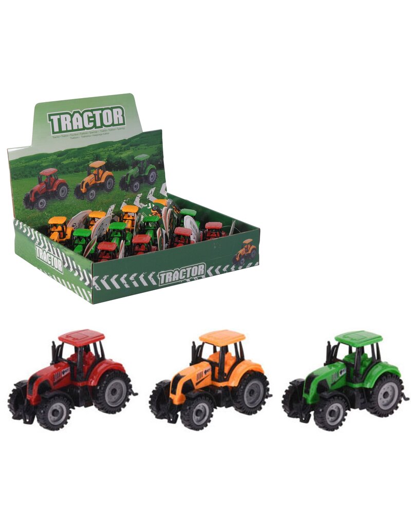 Tractor 10,5cm. ABS 3 assorti kleur