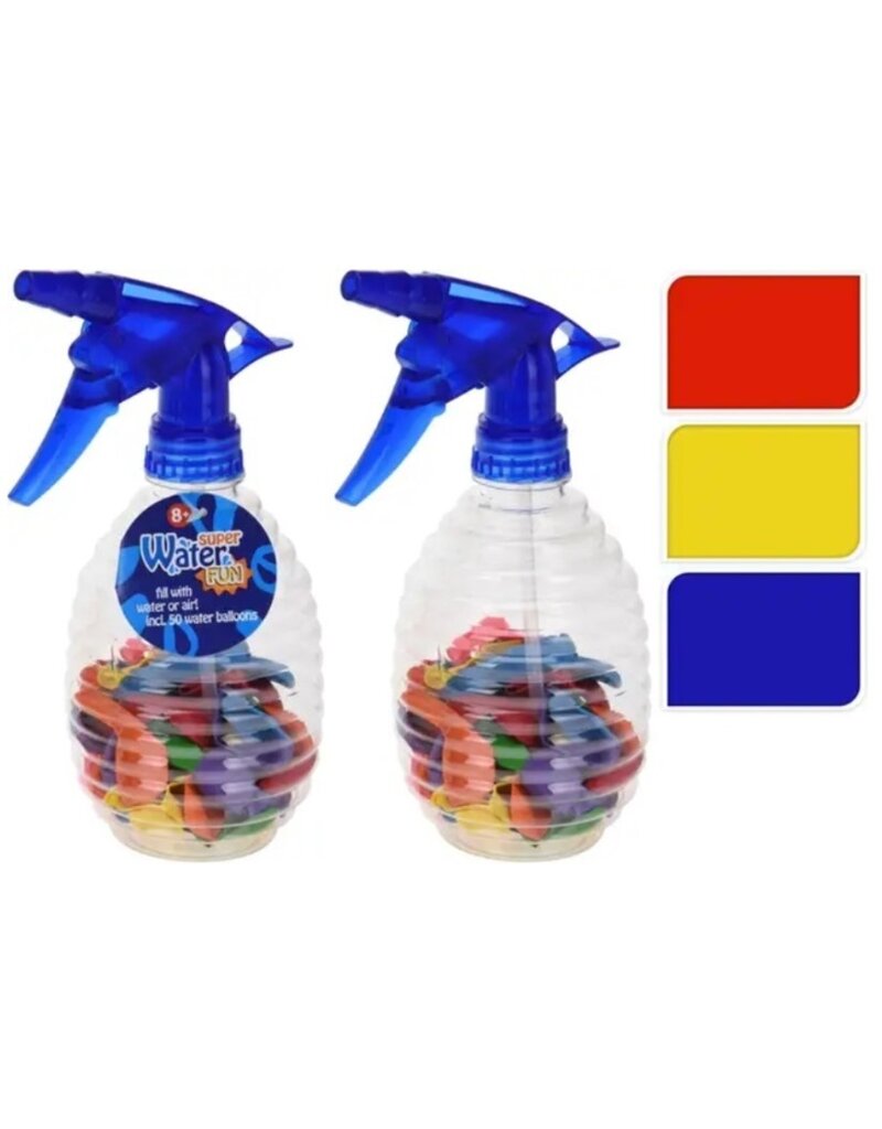 Ballonnenpomp met 50 waterballonnen 19,5cm 3 ass. kleur