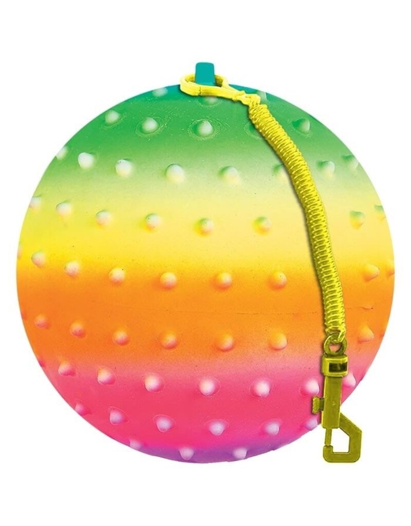 Bal Rainbow Spiky 20cm. met elastisch koord