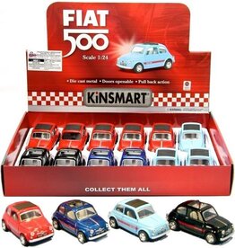 DieCast Fiat 500 1:24 11,5cm 4 assorti kleur