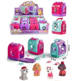 Dieren Speelset 4 delig 9cm 3 assorti