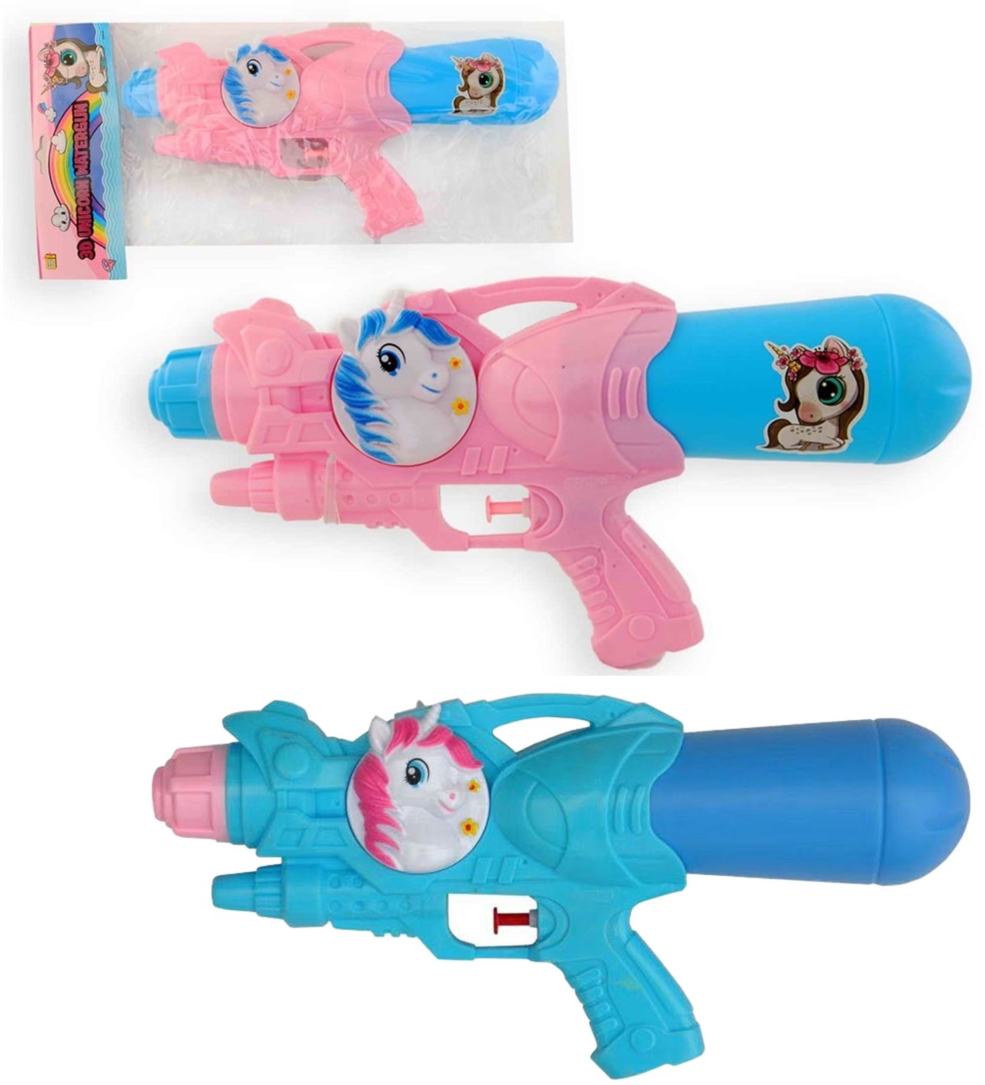 Waterpistool Unicorn 33cm. 2 assorti kleur