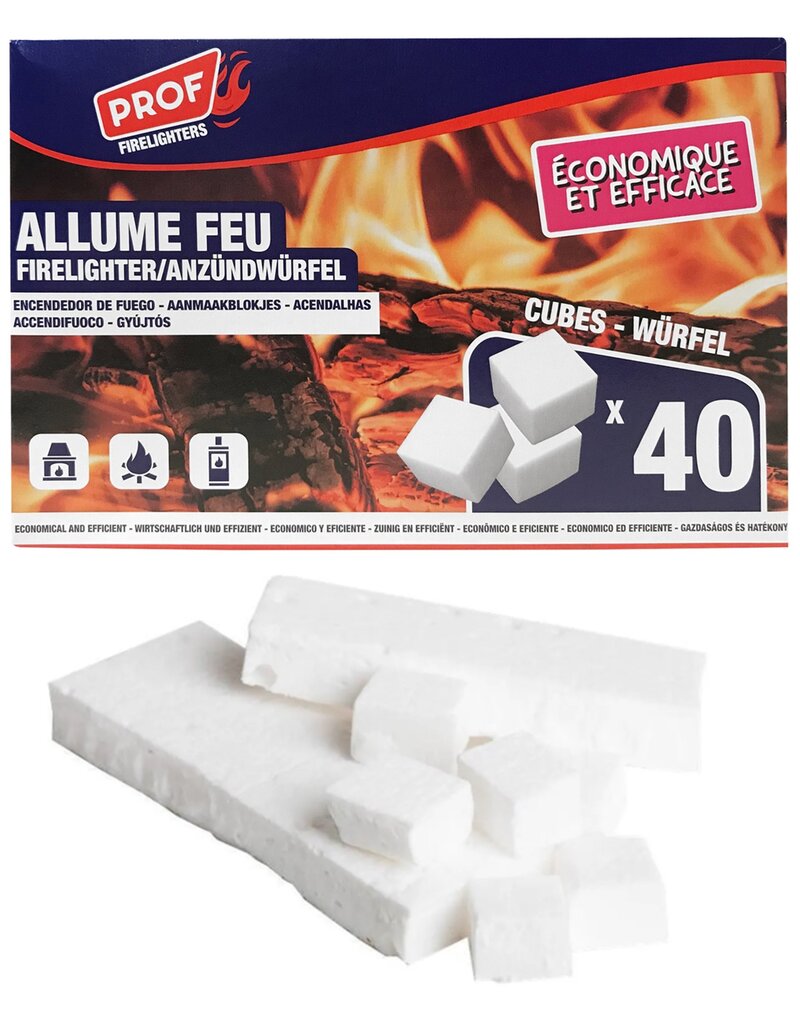 Prof Aanmaakblokjes Wit 40 stuks