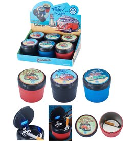 Asbak Auto VW design met LED Licht 7x7cm 3 assorti