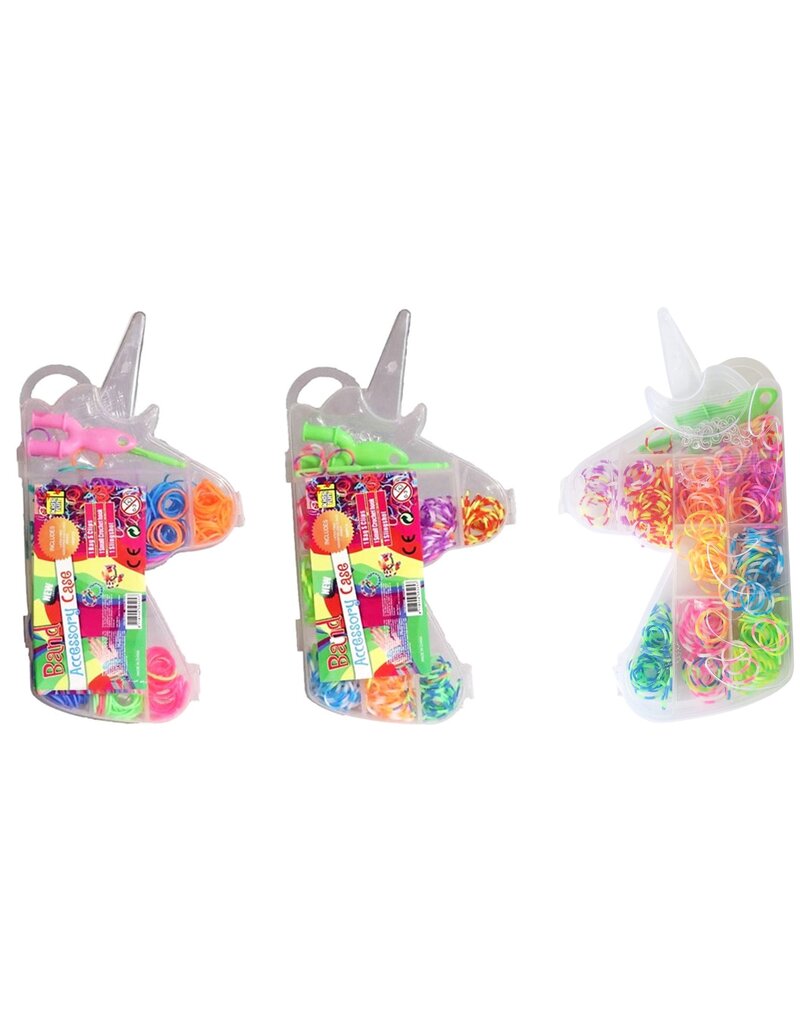Loombandjes Set Unicorn 380 delig 20x11cm assorti