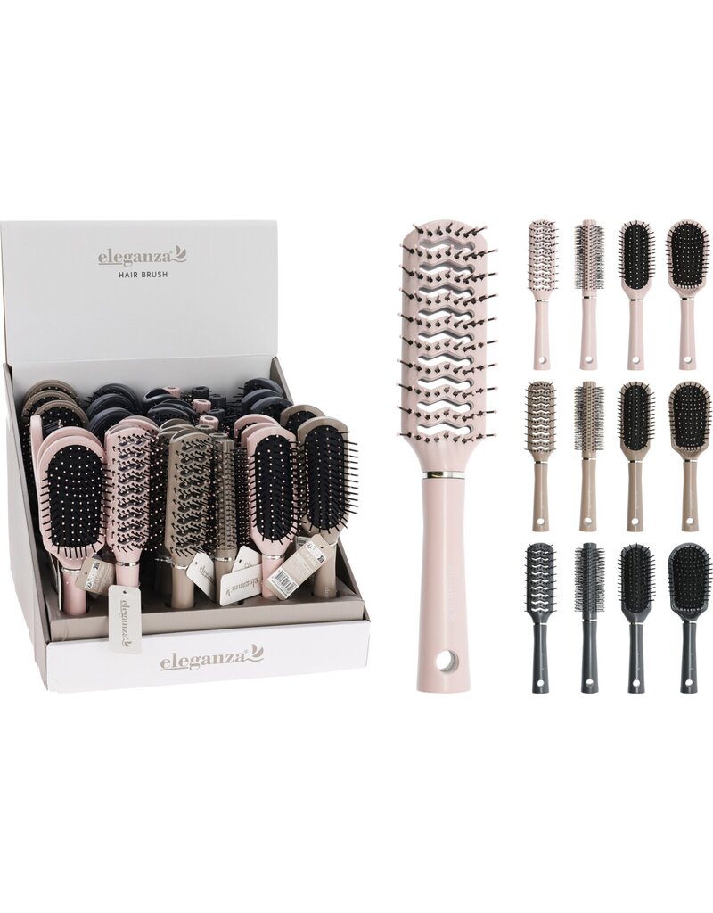 Haarborstel 4 assorti model 3 assorti kleur