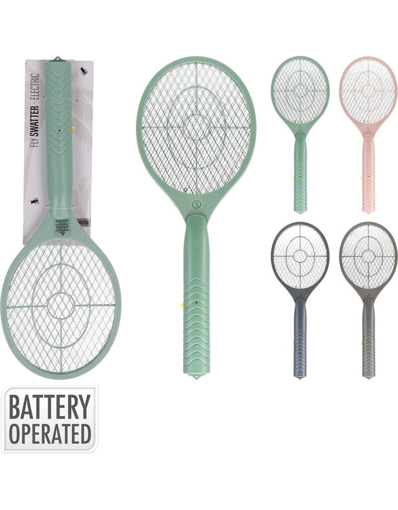 Vliegenmepper Elektrisch 46cm. 4 assorti kleur