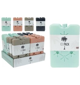 Koelelement 16x11x1,5cm set van 2 stuks 4 assorti kleur