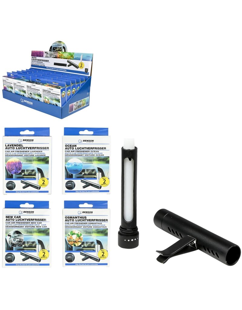 Auto Luchtverfrisser incl. 2 refills 4 assorti geur