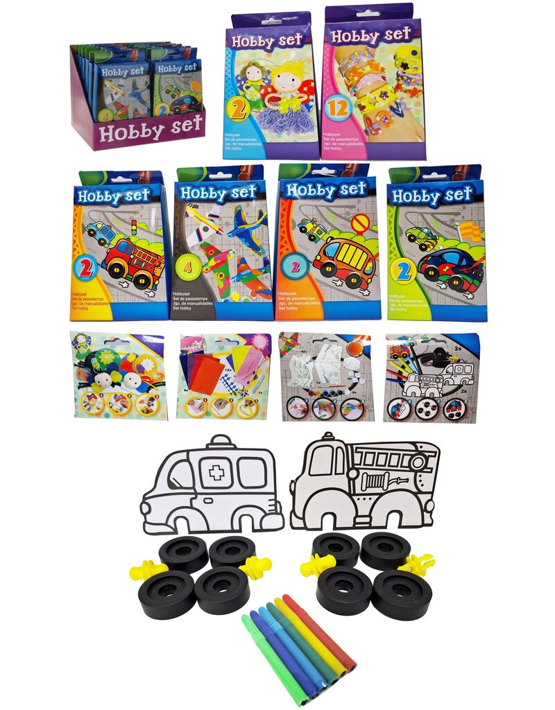 Creative Hobbyset in box 15x20cm 6 assorti