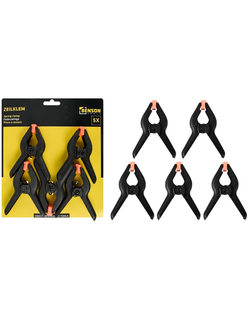 Zeilklem 7,5cm met Antislip Handvatten set a 5 stuks