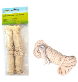 Scheerlijn Katoen 3 mm. 4 meter zak a 4 stuks