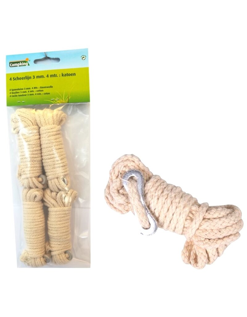 Scheerlijn Katoen 3 mm. 4 meter zak a 4 stuks