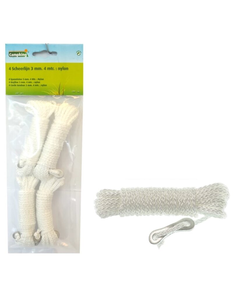Scheerlijn Nylon 3 mm. 4 meter zak a 4 stuks