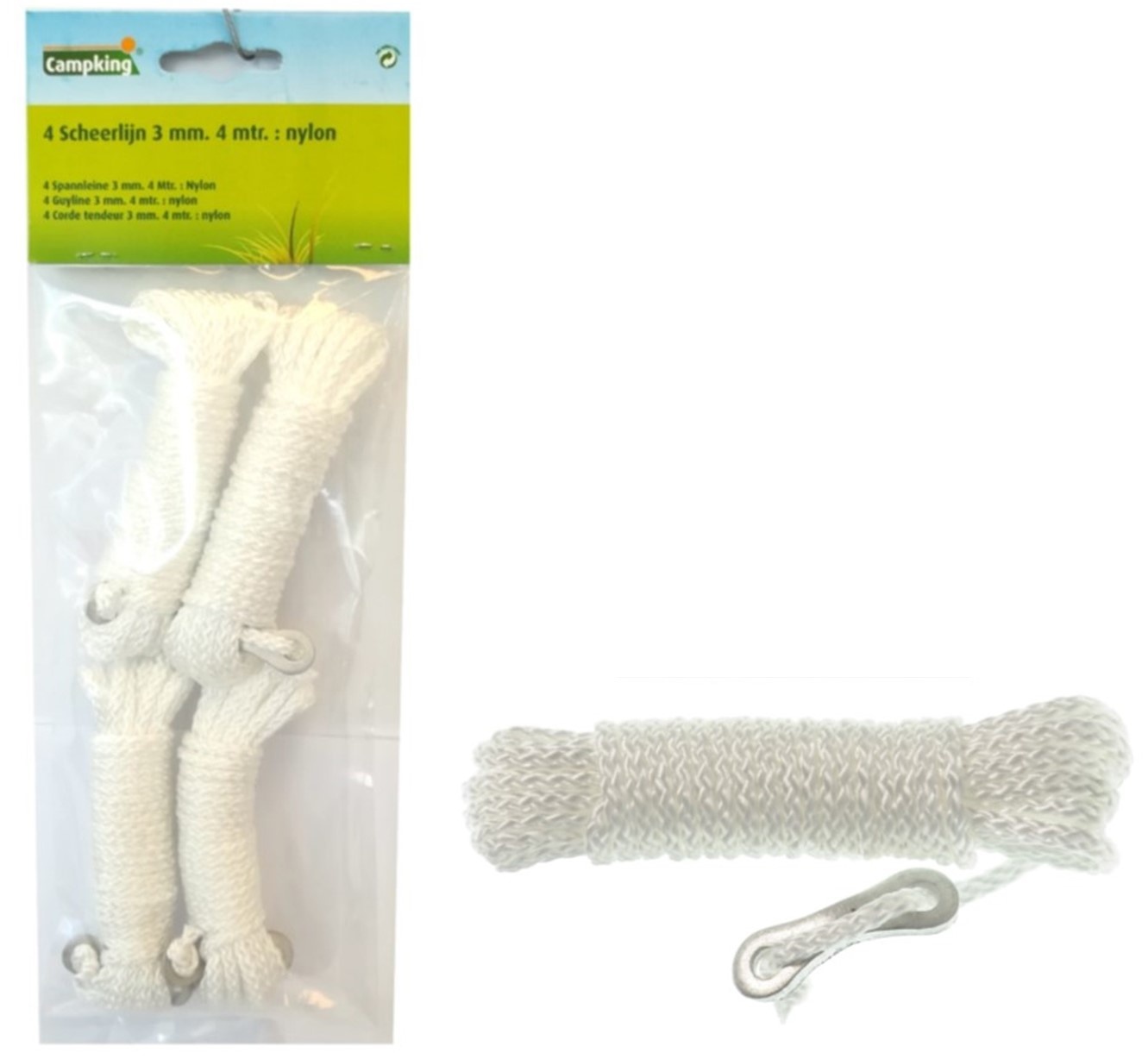 Scheerlijn Nylon 3 mm. 4 meter zak a 4 stuks