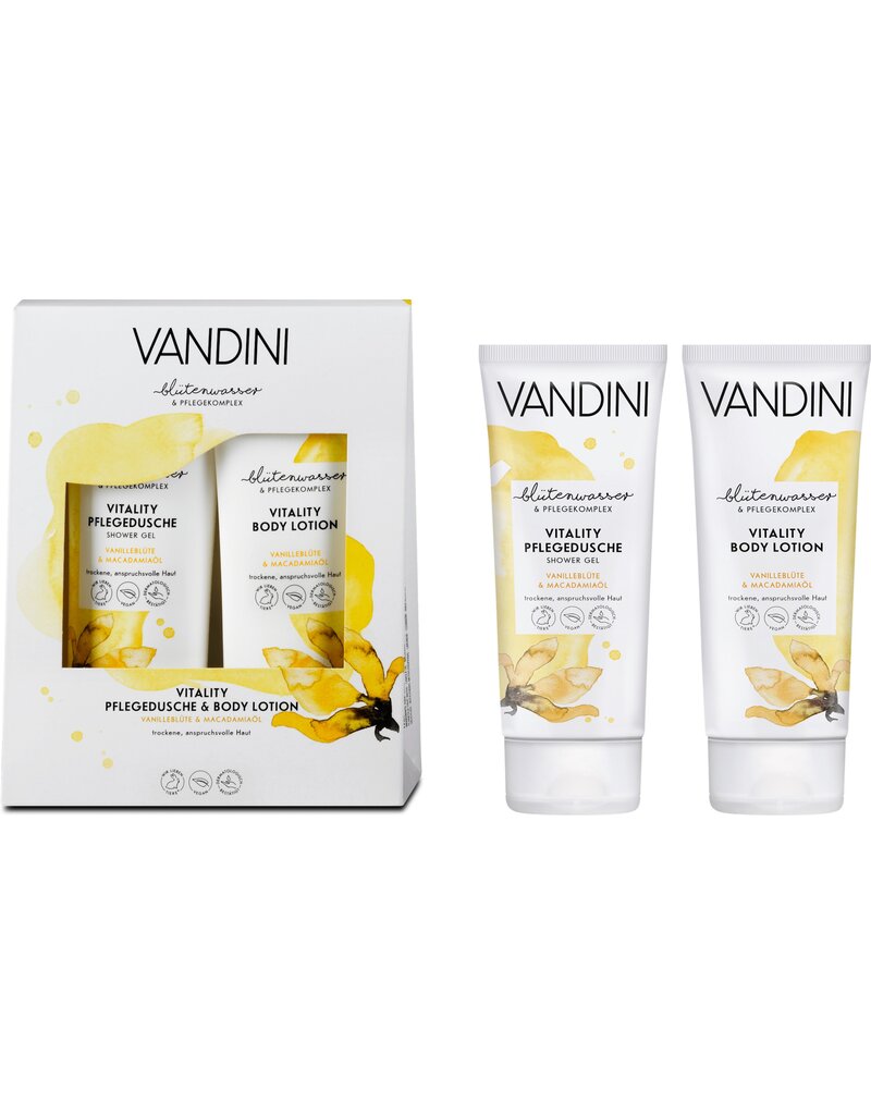 Vandini Giftset Vanille&Macademia; Douche 200ml &BodyL200ml