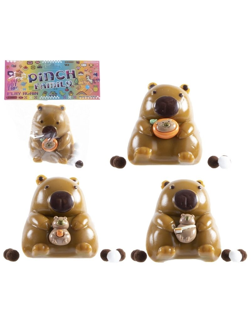 Pinch Family Capybara 8x7cm 3 assorti