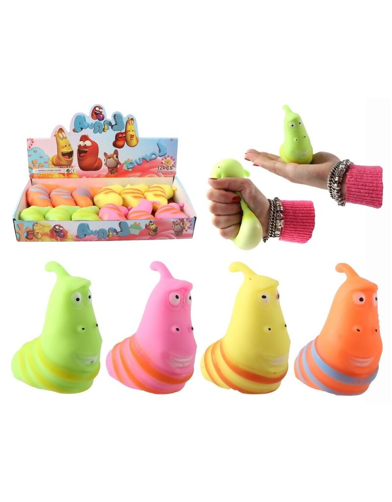 Squeeze Slak 11cm met poeder 4 assorti kleur