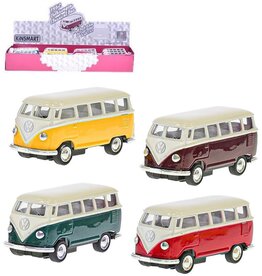 DieCast VW Classical Bus 1962 6,5cm 1:64 4 assorti kleur