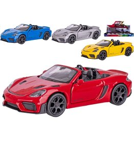 DieCast Porsche 718 Spyder 12cm 4 assorti kleur