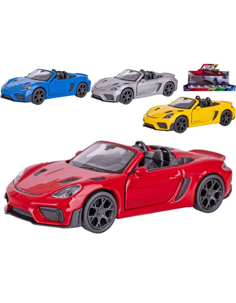 DieCast Porsche 718 Spyder 12cm 4 assorti kleur