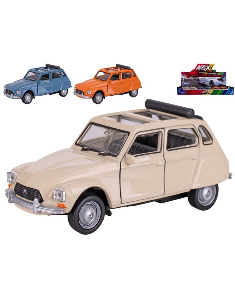 DieCast Citroen Dyane 12cm 3 assorti kleur