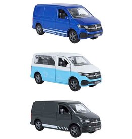 DieCast VW Transporter 13,5cm 3 assorti kleur