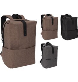Rugzak Polyester 27x15x40cm met USB-C poort 3 assorti kleur