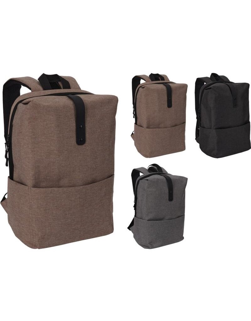 Rugzak Polyester 27x15x40cm met USB-C poort 3 assorti kleur