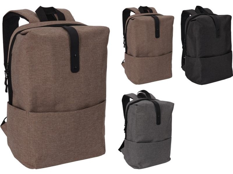 Rugzak Polyester 27x15x40cm met USB-C poort 3 assorti kleur