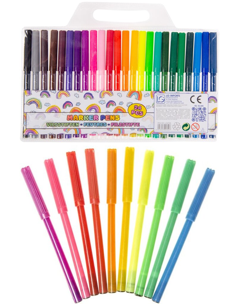 Viltstiften Gekleurd 13cm 24 stuks