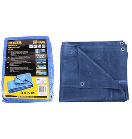 Dekzeil 3 x 5 meter blauw
