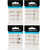 Haarclip metaal 45mm set van 3 stuks 4 ass. design