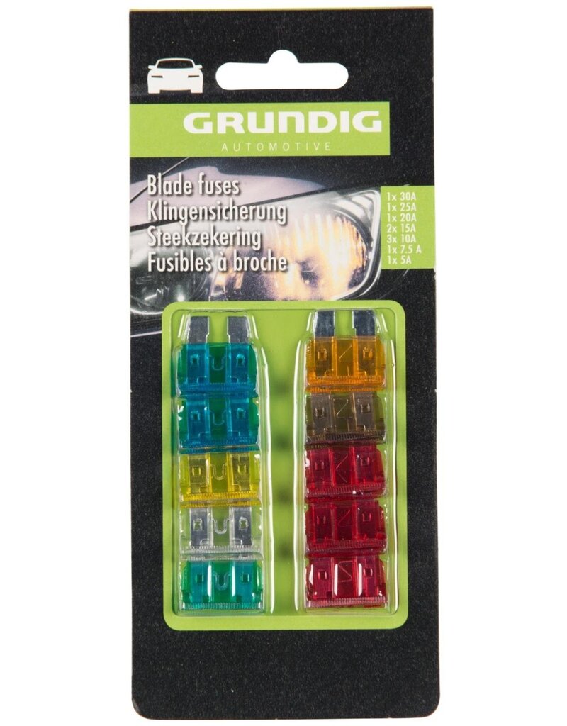 Grundig Auto Steekzekering 10 stuks assorti