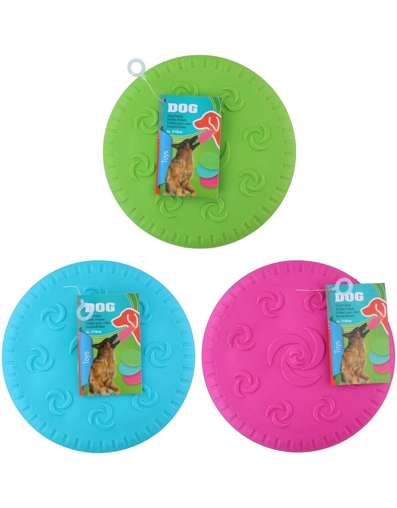 Honden Frisbee 16cm TPR 3 assorti kleur