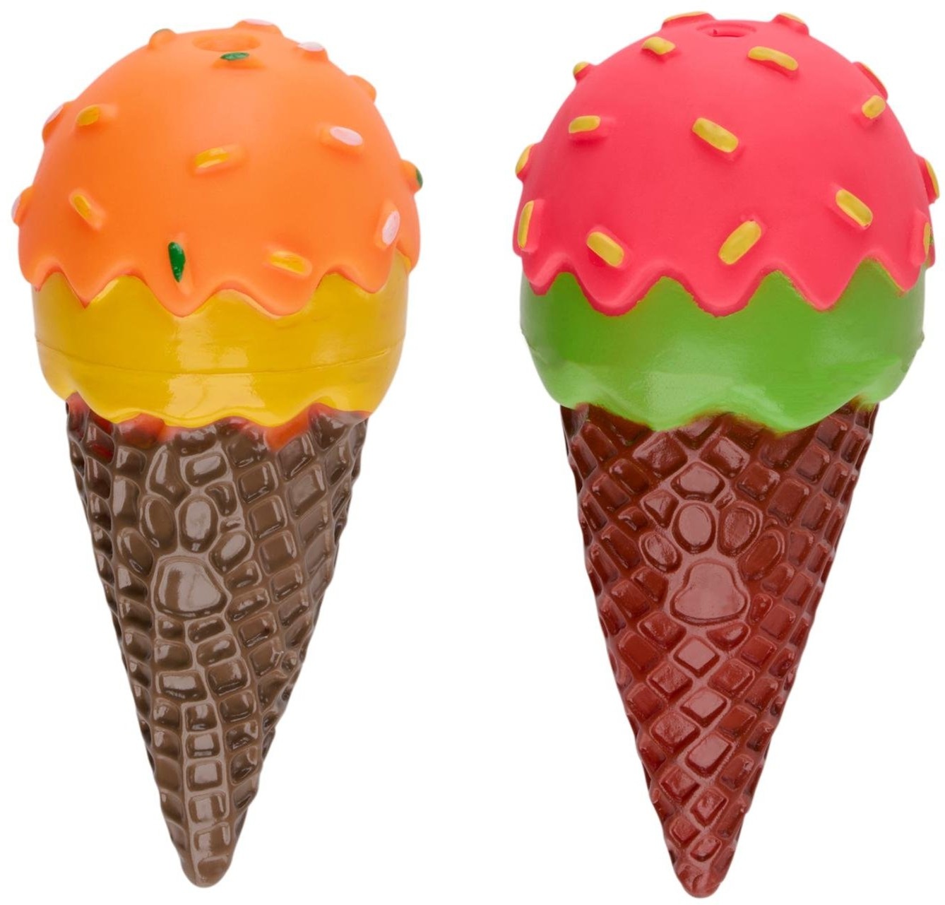 Hondenspeelgoed Ice Cream met piepgeluid 14x6,5cm 2 assorti