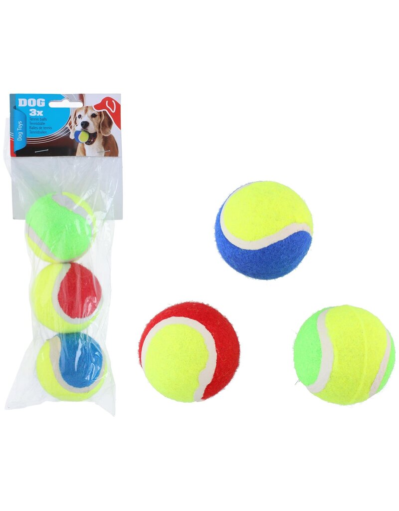 Honden Tennisbal 6,5cm 3 stuks