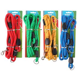 Hondenriem & Halsband 150/45cm 4 ass kleur