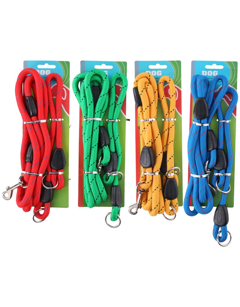 Hondenriem & Halsband 150/45cm 4 ass kleur