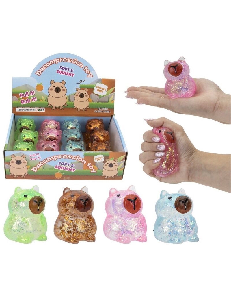 Squeeze Capybara 6,5cm Slow Rise 4 assorti kleur