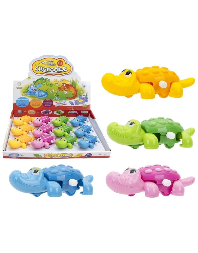 Krokodil Opwindbaar 11,5cm 4 assorti kleur