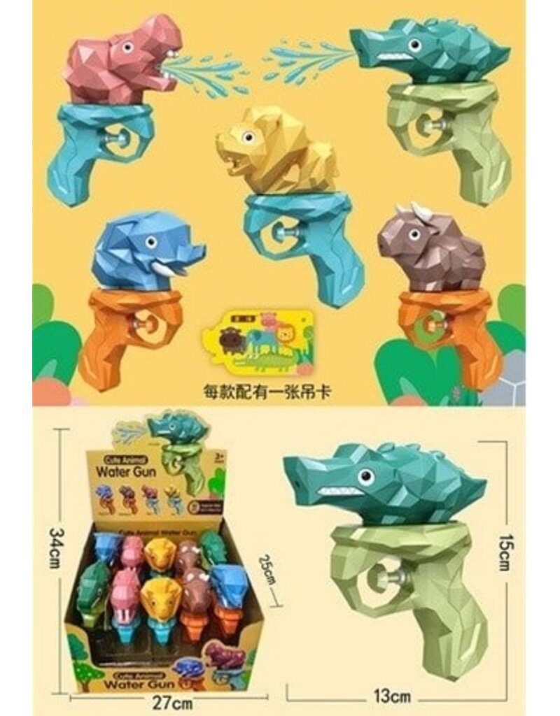 Waterpistool Dinosaurus 15x13cm 5 assorti