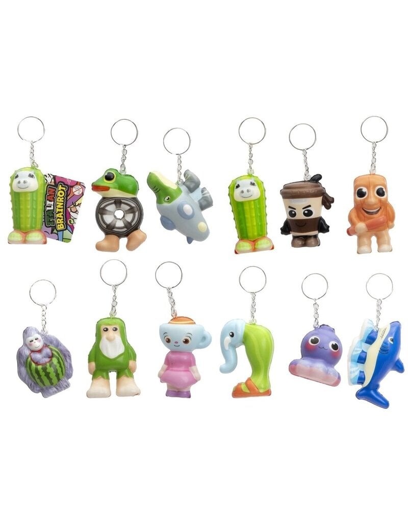 Sleutelhanger Brainrot AI 3D Squeeze 7-8cm per 12 assorti vp
