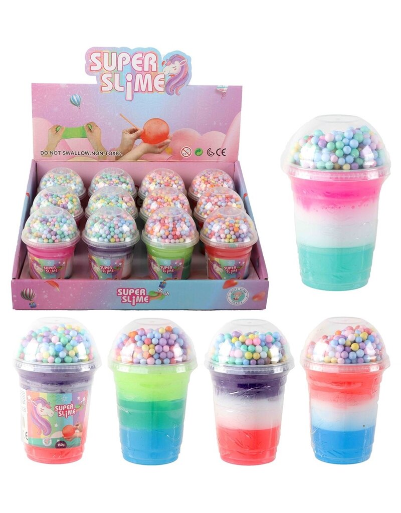 Slime Putty Unicorn 3-kleur met Pixels 160gram assorti kleur