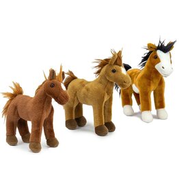 Pluche Paard 22cm 3 assorti kleur