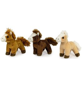Pluche Paard 13cm 3 assorti kleur