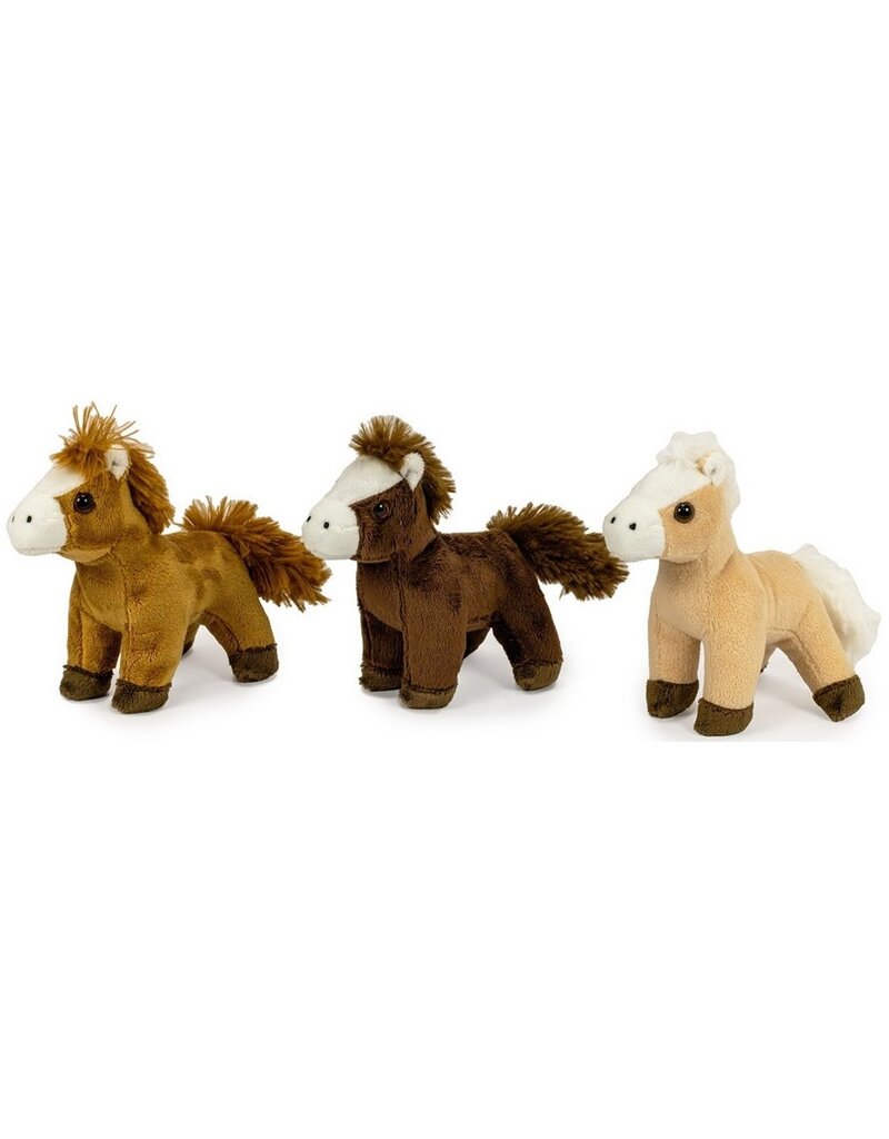 Pluche Paard 13cm 3 assorti kleur