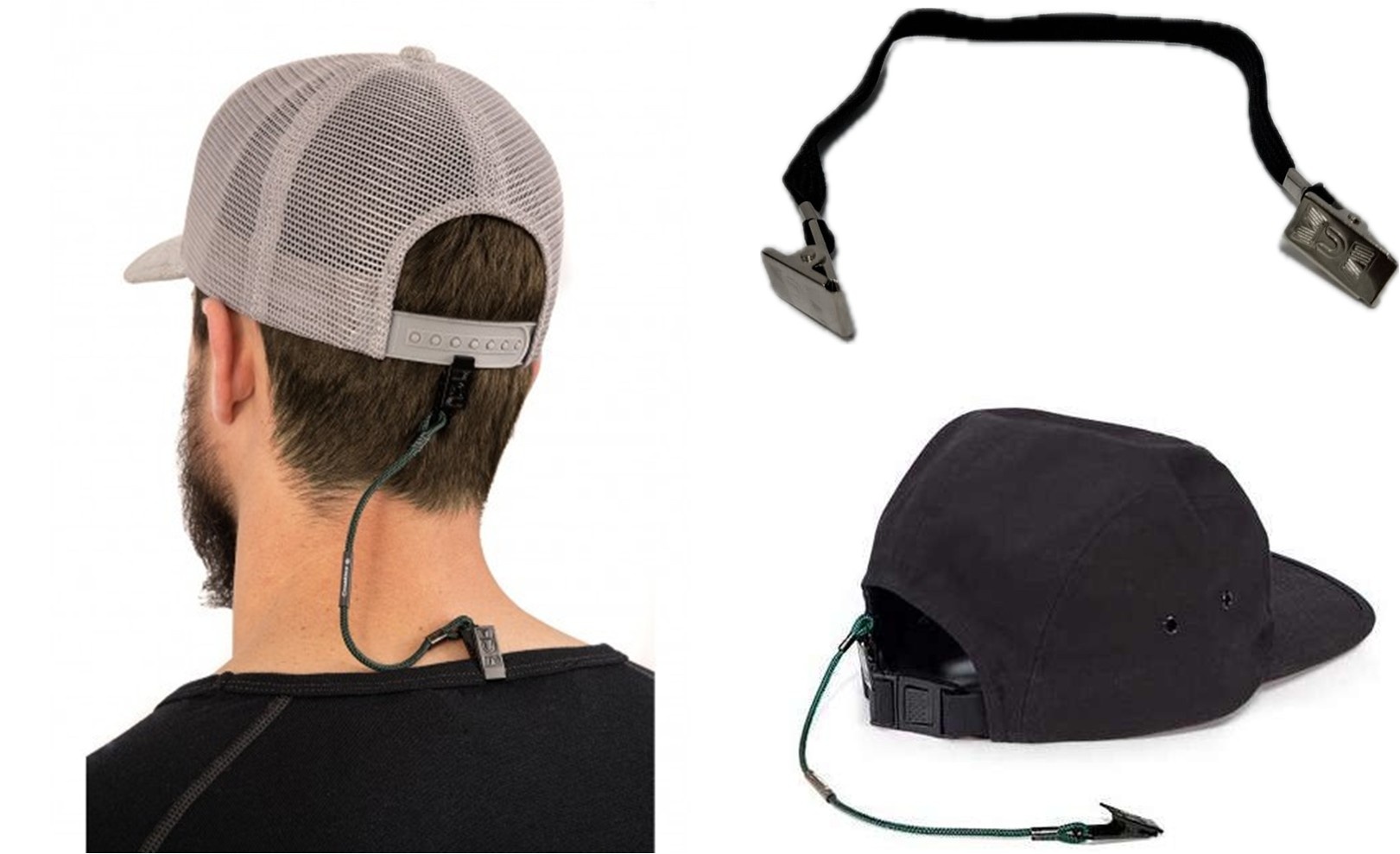 Pet-Hoed Clips met Anti-Verlies Koord 28cm