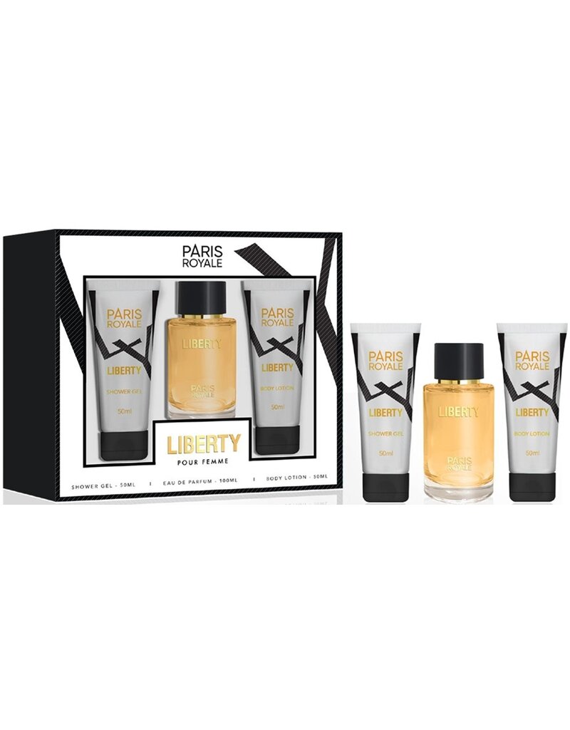 Paris Royale Liberty Giftset;Edp100ml,Douche50ml & Bodyl50ml